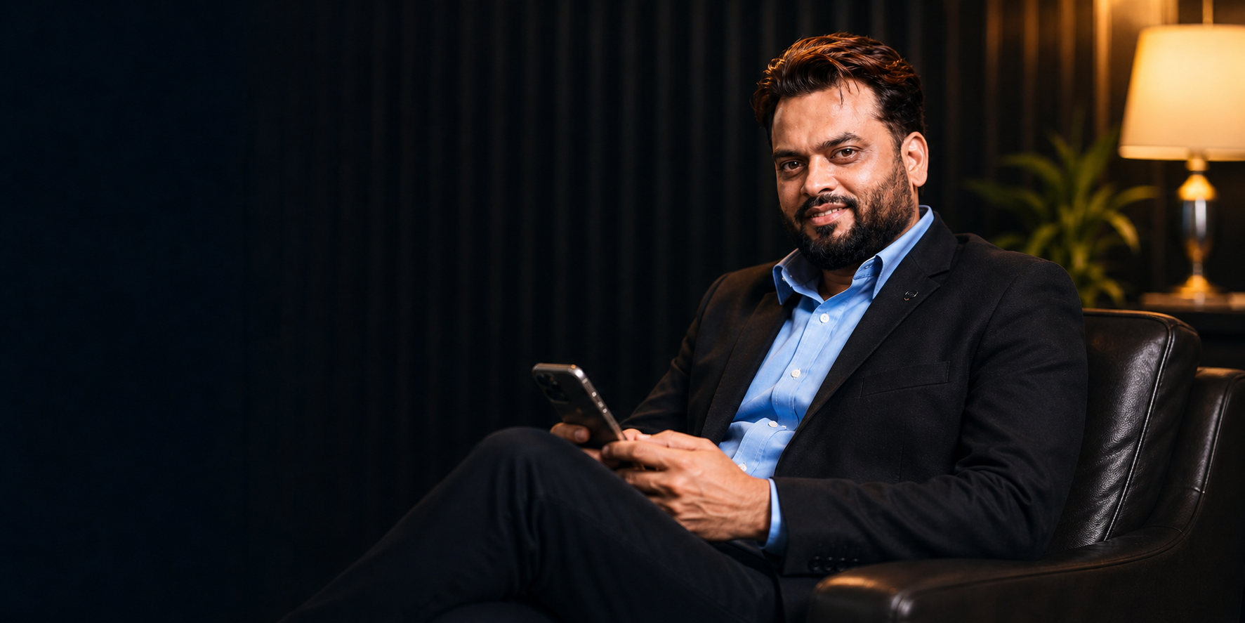 Mohammed Saad seated portrait