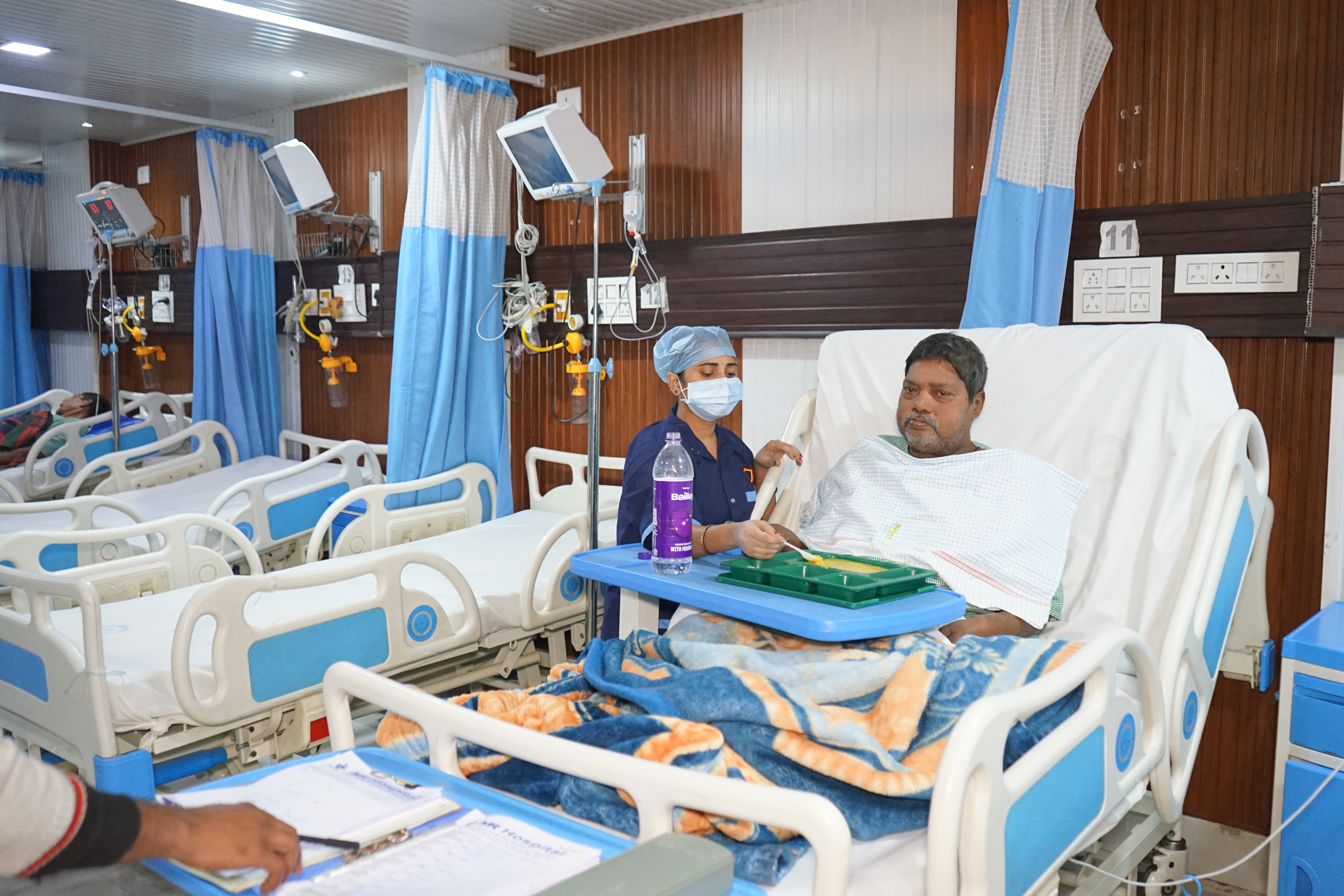 Patient care support inside MR Hospital ICU